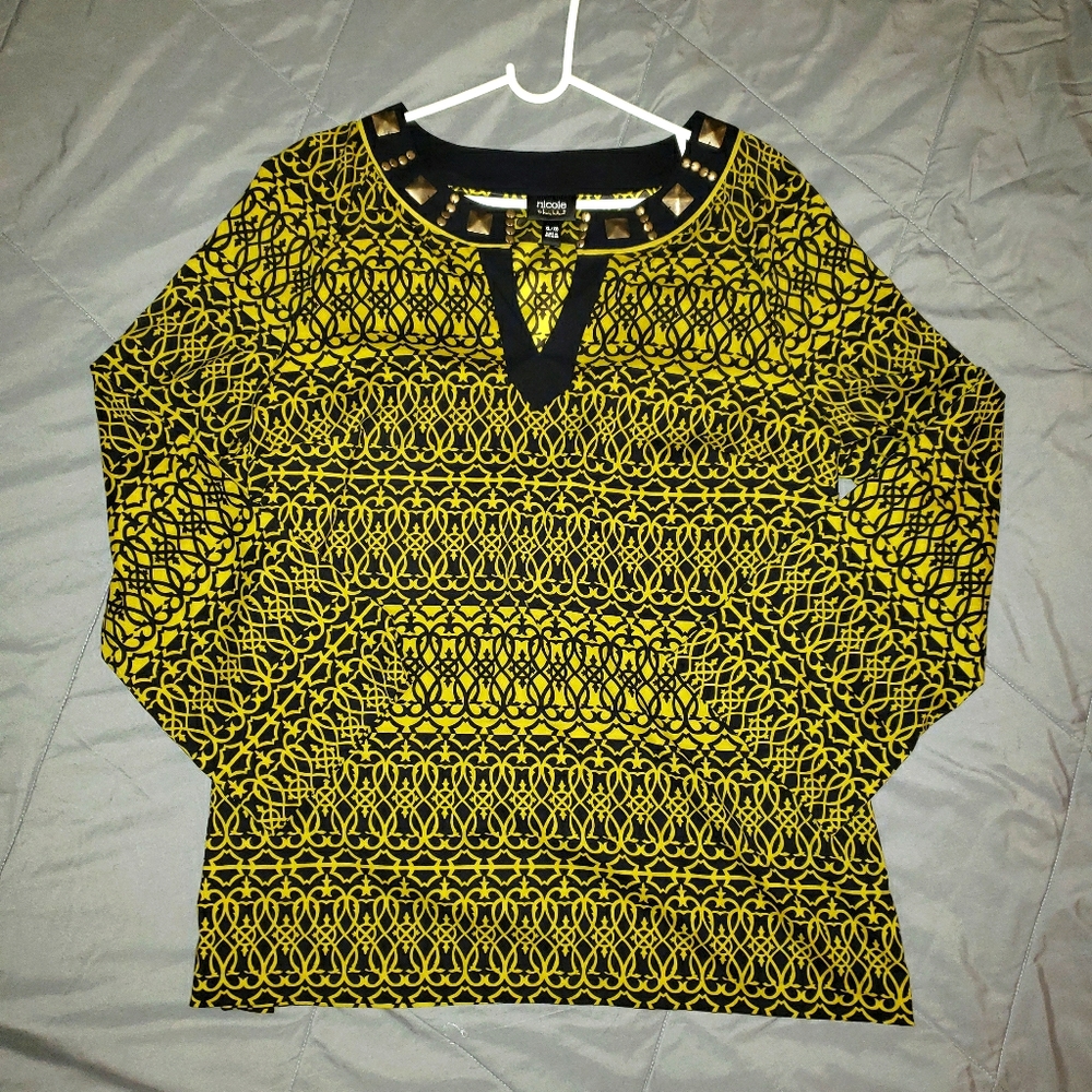 Nicole by Nicole Miller Tunic Blouse in XL